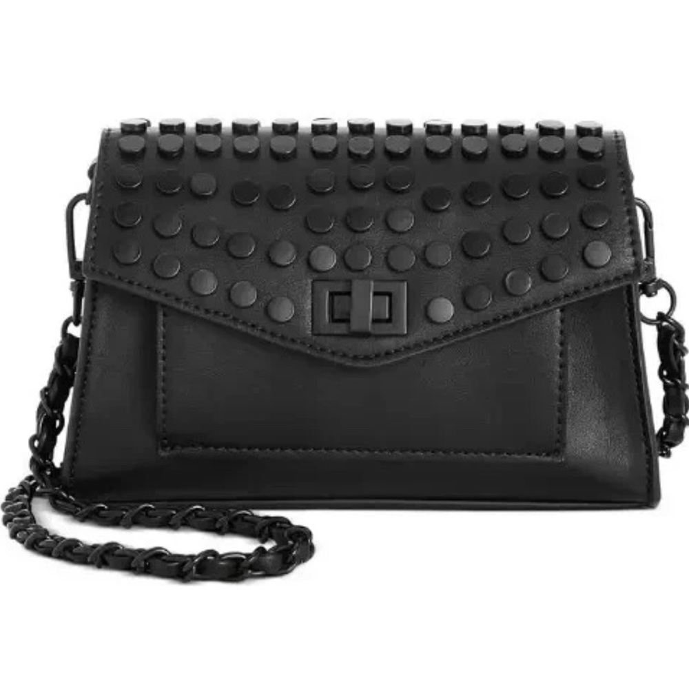Steve Madden BAIDEN Black Studded Faux Leather Crossbody - Rare Edition 🖤